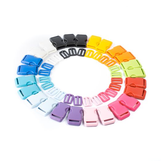 Kunststoff Steckschnallen Set bunt Kunststoff Steckschnallen Set bunt