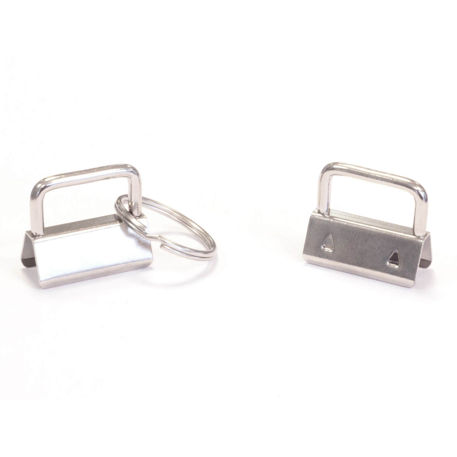 Embout de sangle porte-clés 30mm - couleur argent-0 Embout de sangle porte-clés 30mm - couleur argent-0