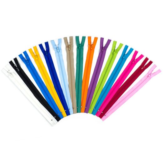 Lot de 15 fermetures éclair 25cm - glissière de 4mm Lot de 15 fermetures éclair 25cm - glissière de 4mm