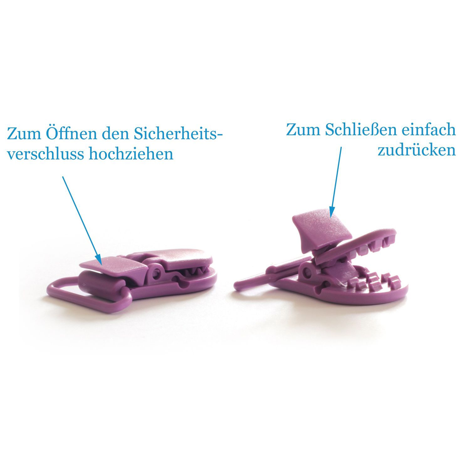 Schnullerketten Clips oval - 5 Stück-2 Schnullerketten Clips oval - 5 Stück-2