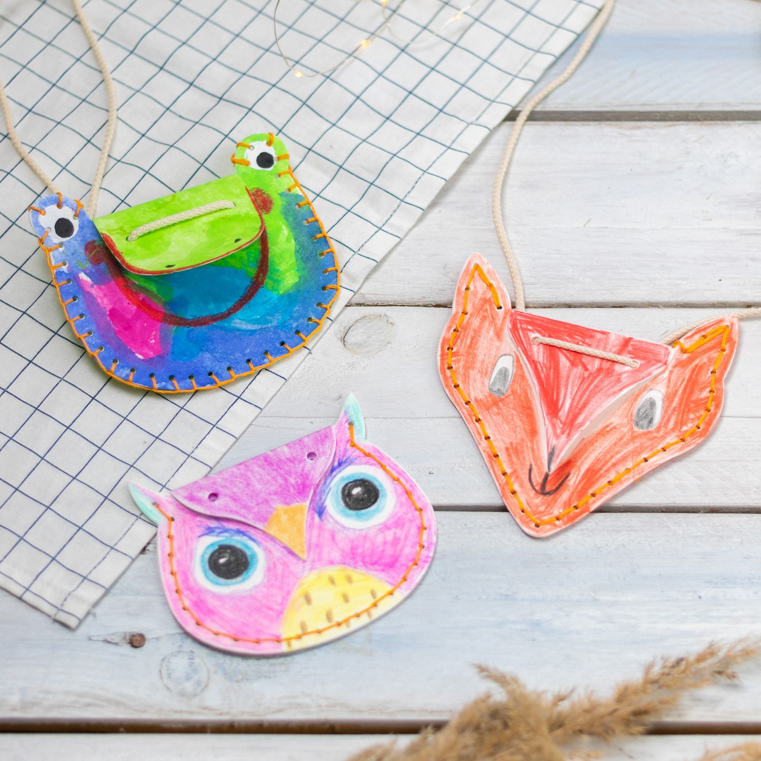 Kit de bricolage pour 6 pochettes enfant-3 Kit de bricolage pour 6 pochettes enfant-3