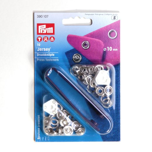 Prym Jersey boutons-pression 10mm Ø + outil (embouts)