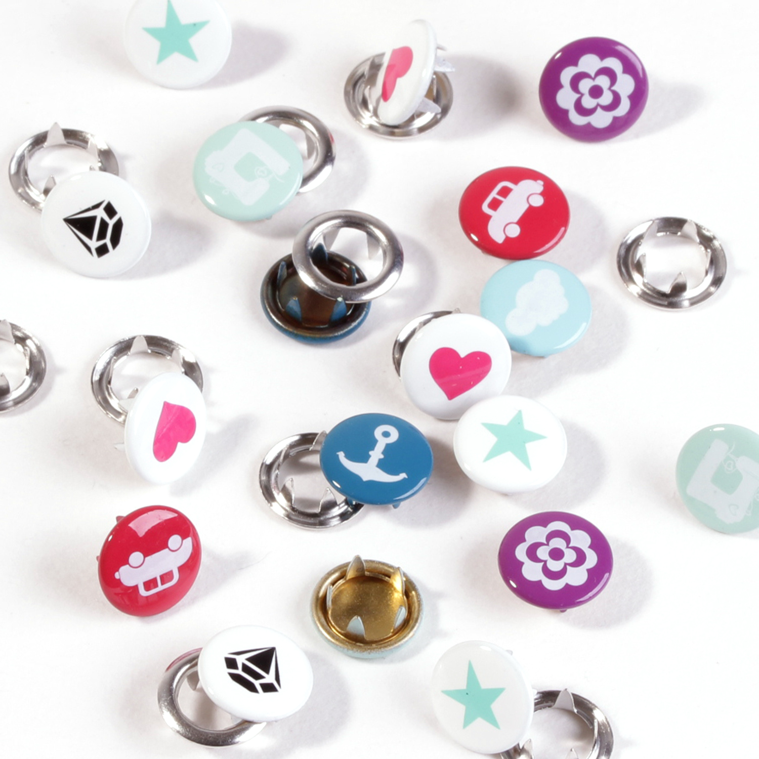 Boutons pressions Jersey 11mm imprimés-0 Boutons pressions Jersey 11mm imprimés-0