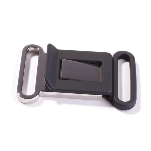 Steckschließe Kunststoff Metall Kombination - schwarz - 40mm Steckschließe Kunststoff Metall Kombination - schwarz - 40mm