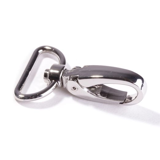 Mousqueton pour sacs 25mm argent