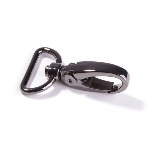 Mousqueton pour sacs 25mm en métal foncé