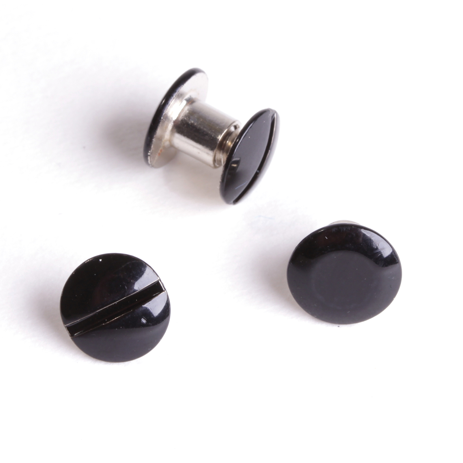 Buchschrauben / Schraubnieten gunmetal/schwarz - 10 Stück-0 Buchschrauben / Schraubnieten gunmetal/schwarz - 10 Stück-0