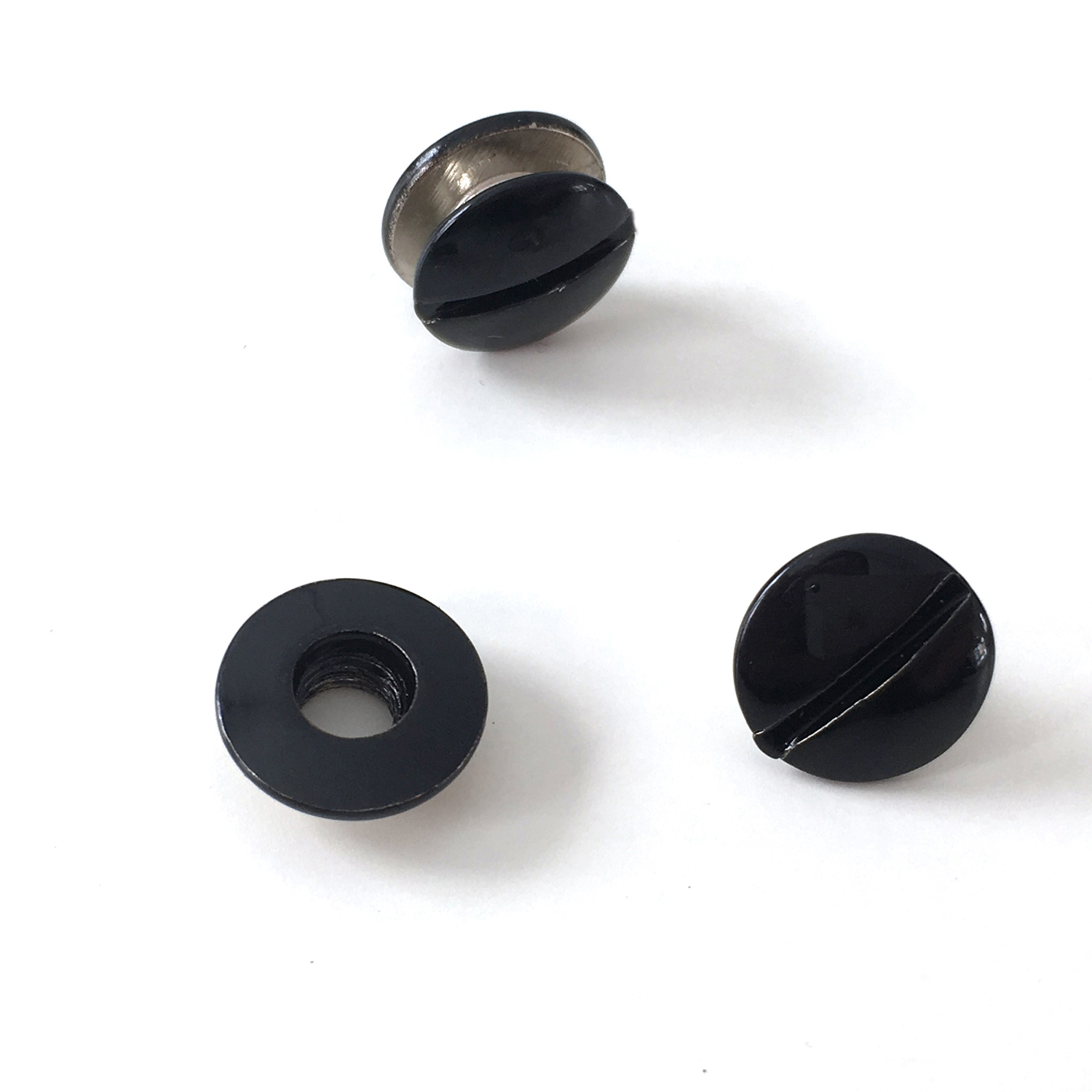Buchschrauben / Schraubnieten gunmetal/schwarz - 10 Stück-1 Buchschrauben / Schraubnieten gunmetal/schwarz - 10 Stück-1