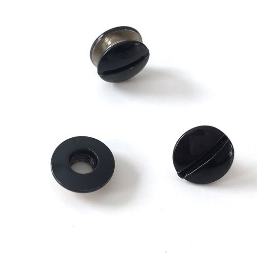 Buchschrauben / Schraubnieten gunmetal/schwarz - 10 Stück Buchschrauben / Schraubnieten gunmetal/schwarz - 10 Stück