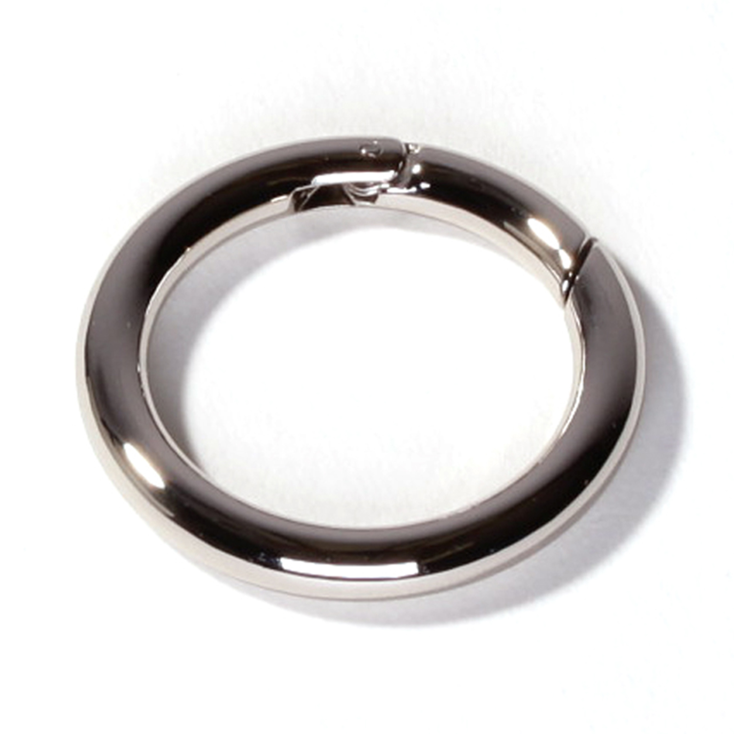 Mousqueton rond 40mm - Argenté-0 Mousqueton rond 40mm - Argenté-0