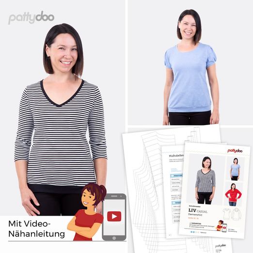 Shirt - Liv - Papier-Schnittmuster