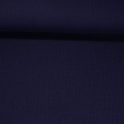 Mousseline bio Marius - Bleu foncé Mousseline bio Marius - Bleu foncé