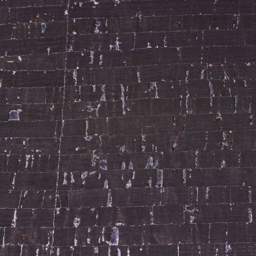 Tissu de liège noir et argent