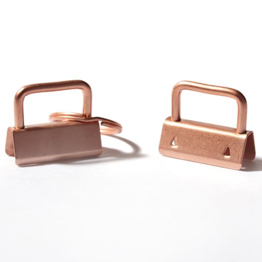 Embout de sangle porte-clés 25mm - couleur cuivre Embout de sangle porte-clés 25mm - couleur cuivre