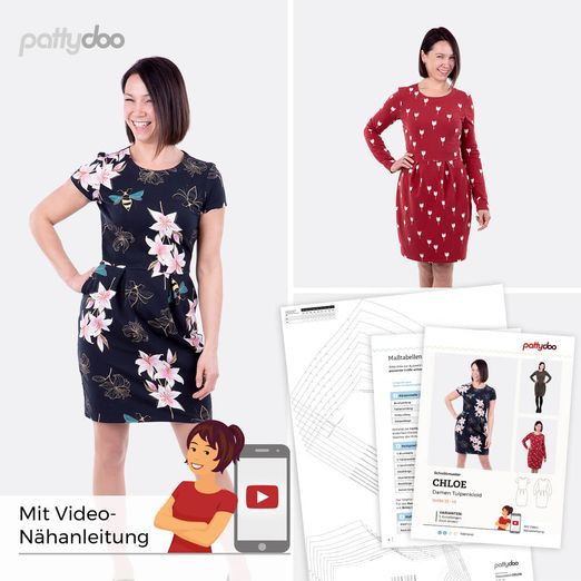 Sweatkleid - Chloe - Papier-Schnittmuster