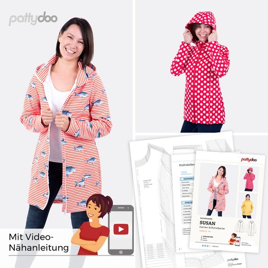 Damen Softshelljacke - Susan - Papier-Schnittmuster