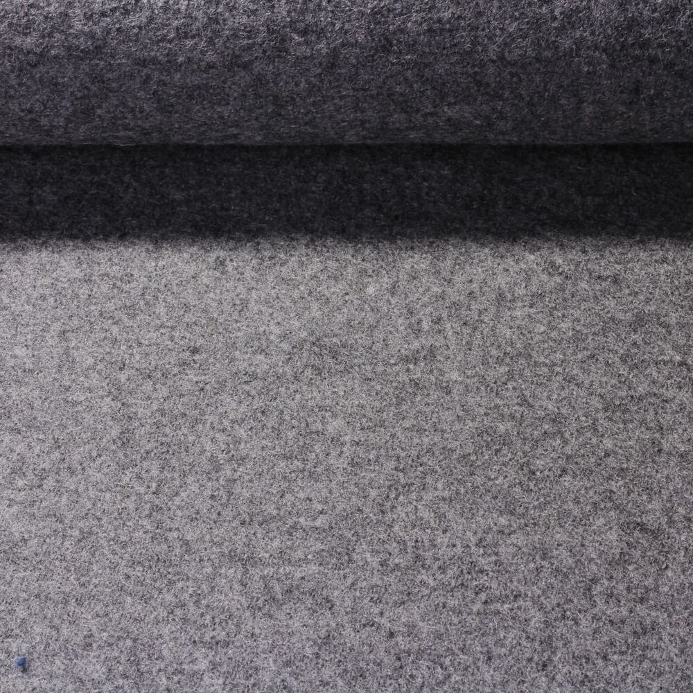 Laine bouillie loden Waltraud - Gris Mélange Uni-0 Laine bouillie loden Waltraud - Gris Mélange Uni-0