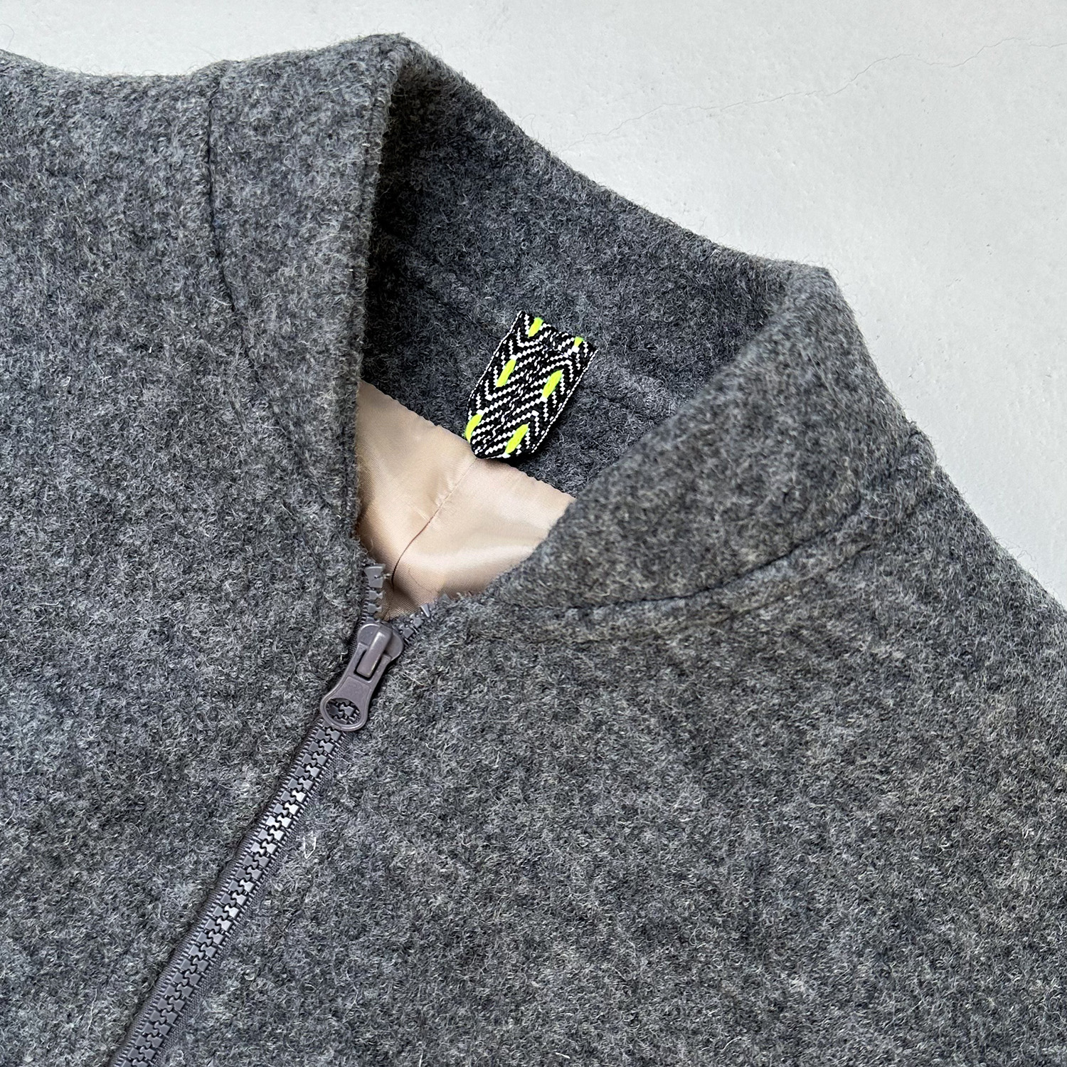 Laine bouillie loden Waltraud - Gris Mélange Uni-2 Laine bouillie loden Waltraud - Gris Mélange Uni-2