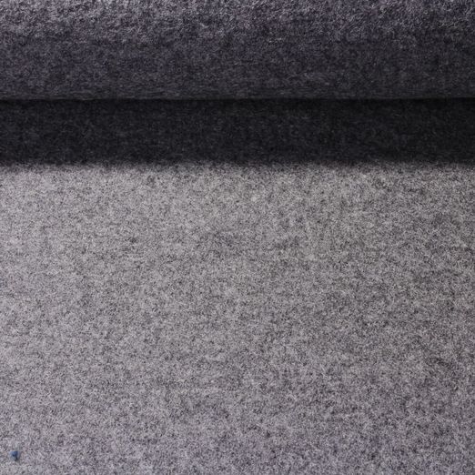Laine bouillie loden Waltraud - Gris Mélange Uni Laine bouillie loden Waltraud - Gris Mélange Uni