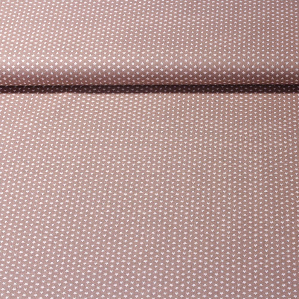 Baumwolle Popeline Stella - Mini Sterne Taupe Weiß-0 Baumwolle Popeline Stella - Mini Sterne Taupe Weiß-0