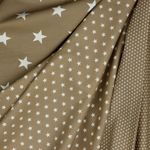 Bomullspoplin – Mini stjärnor taupe vit