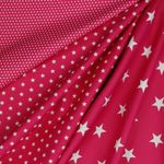Bomullspoplin – Mini stjärnor rosa vit Bomullspoplin – Mini stjärnor rosa vit