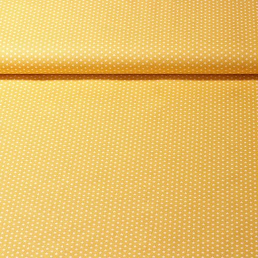 Baumwolle Popeline Stella - Mini Sterne Gelb Weiß Baumwolle Popeline Stella - Mini Sterne Gelb Weiß