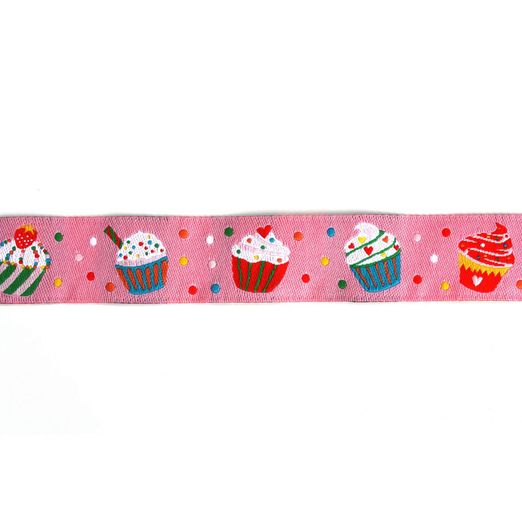 Ruban tissé 'Cupcakes' 2cm Ruban tissé 'Cupcakes' 2cm