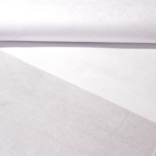 Simili synthétique Micro Double Face - Argent blanc
