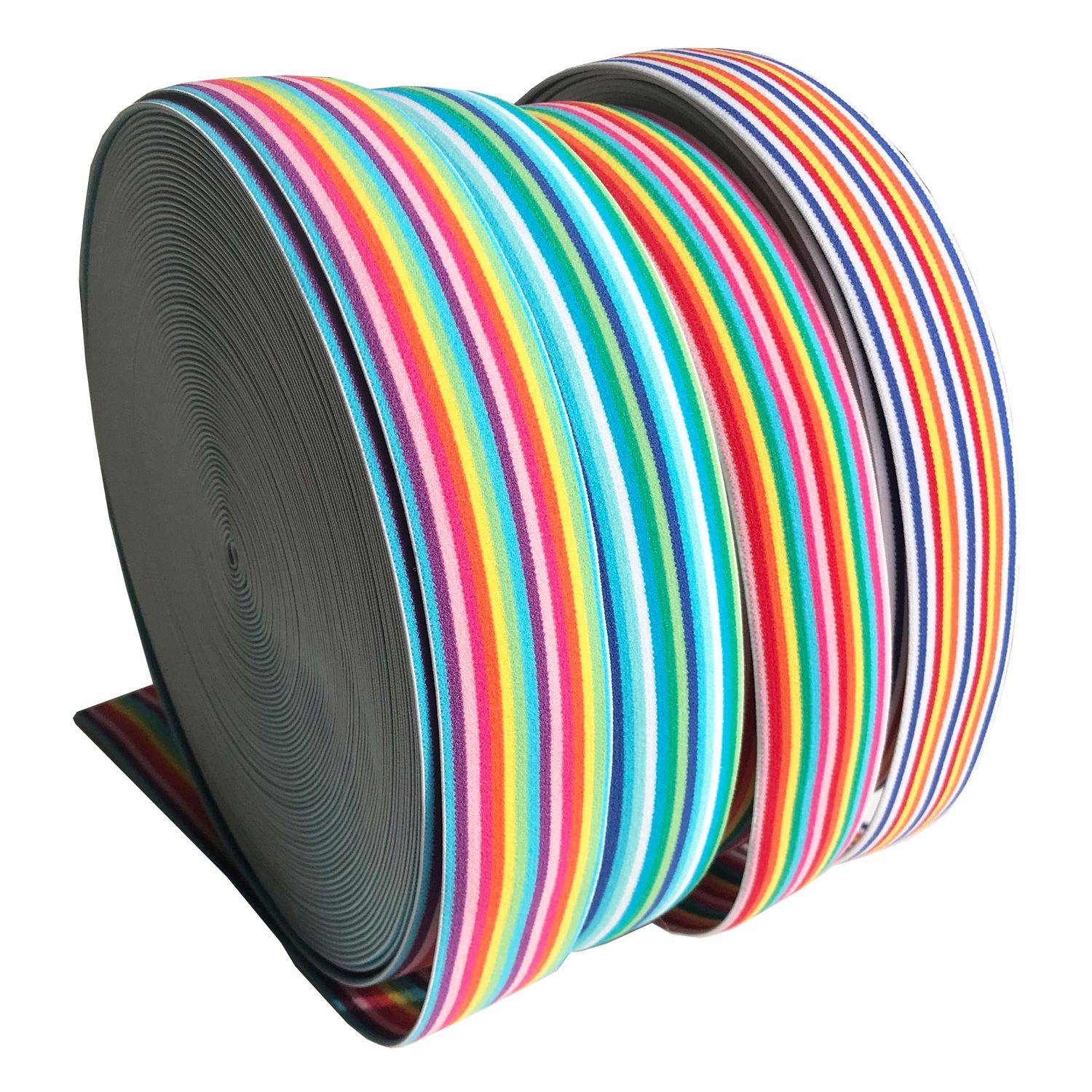 Gummiband 40mm bunt geringelt - Meterware-0 Gummiband 40mm bunt geringelt - Meterware-0