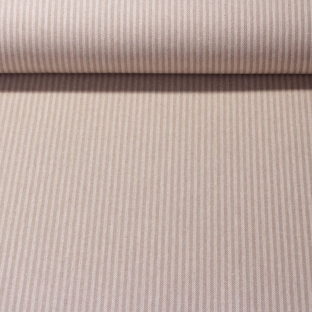 Canvas Doris - Gestreift Weiß Hellbraun-0 Canvas Doris - Gestreift Weiß Hellbraun-0