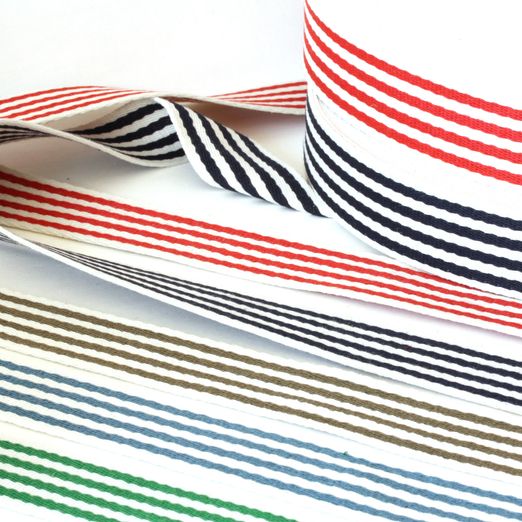 Sangle 40 mm à rayures souples - au mètre