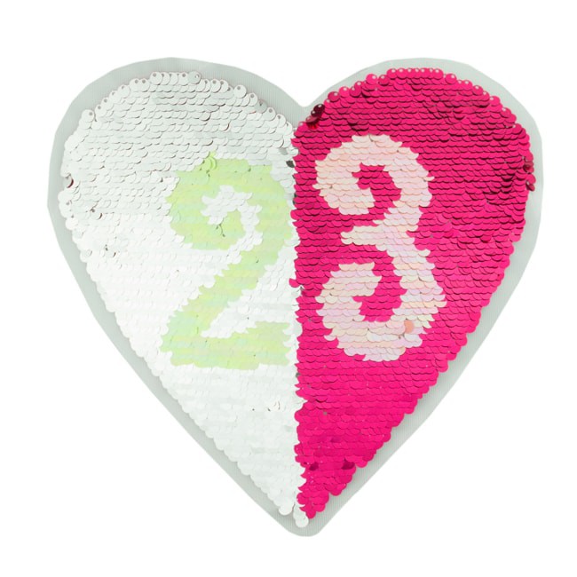 Wendepailletten Patch Aufnäher 23 Herz 21 x 22 cm-0 Wendepailletten Patch Aufnäher 23 Herz 21 x 22 cm-0