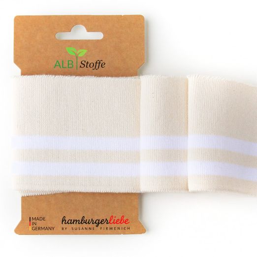 Cuff Me College Strick Creme Weiß