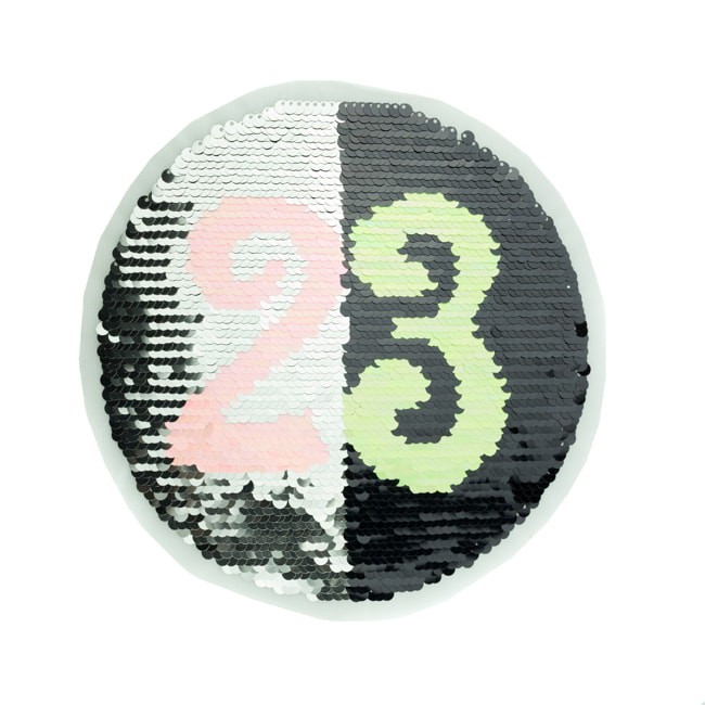 Wendepailletten Patch Aufnäher 23 in Kreis 20 x 20 cm-0 Wendepailletten Patch Aufnäher 23 in Kreis 20 x 20 cm-0