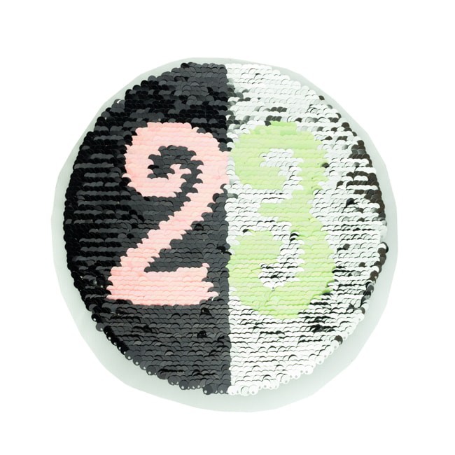 Wendepailletten Patch Aufnäher 23 in Kreis 20 x 20 cm-1 Wendepailletten Patch Aufnäher 23 in Kreis 20 x 20 cm-1