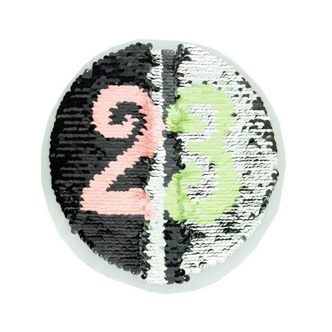 Wendepailletten Patch Aufnäher 23 in Kreis 20 x 20 cm-2 Wendepailletten Patch Aufnäher 23 in Kreis 20 x 20 cm-2