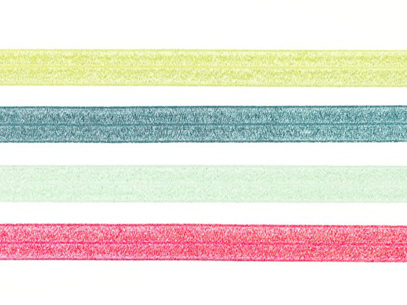 Schrägband elastisch 20mm - Einfassband Falzgummi - Glitzer - 2m Länge-1 Schrägband elastisch 20mm - Einfassband Falzgummi - Glitzer - 2m Länge-1