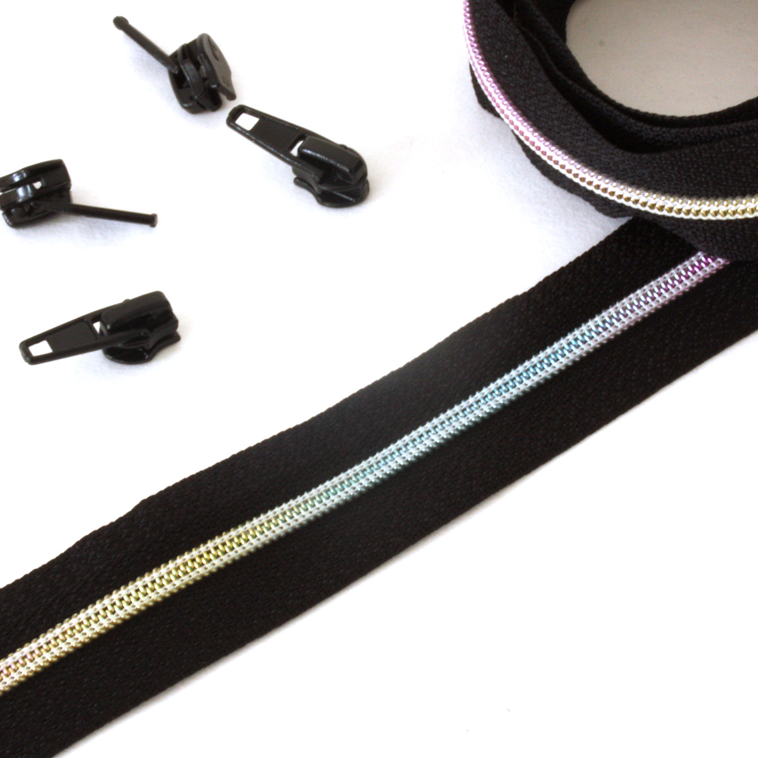 REGENBOGEN Reißverschluss 4mm Raupe - 3m Länge - metallisiert-0 REGENBOGEN Reißverschluss 4mm Raupe - 3m Länge - metallisiert-0