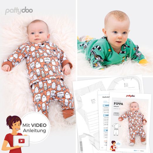 Babyset - Pippa - Papier-Schnittmuster