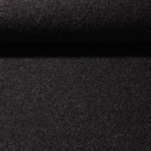 Laine bouillie/Loden Waltraud - Anthracite Mélange Uni