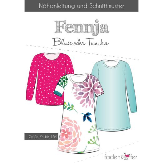  Bluse Tunika - Fennja Kinder - Papierschnittmuster