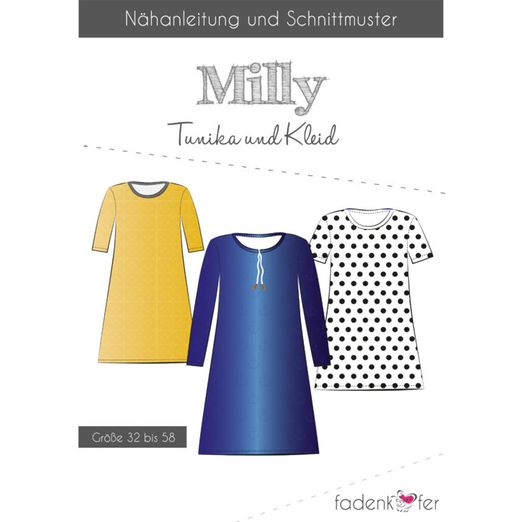 Tunika Kleid - Milly - Papierschnittmuster