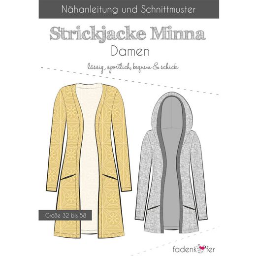 Strickjacke - Minna - Papierschnittmuster