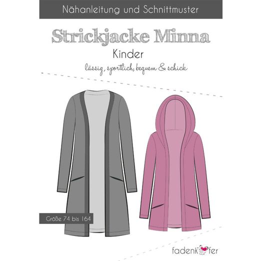 Kinder Strickjacke - Minna - Papierschnittmuster