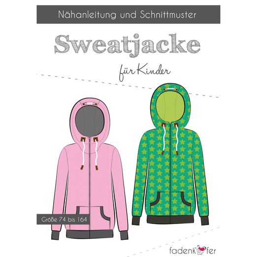 Kinder Sweatjacke - Papierschnittmuster