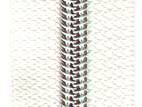 Silber Reißverschluss Colour metallisiert 6,5mm Raupe - 3m - Weiß B3