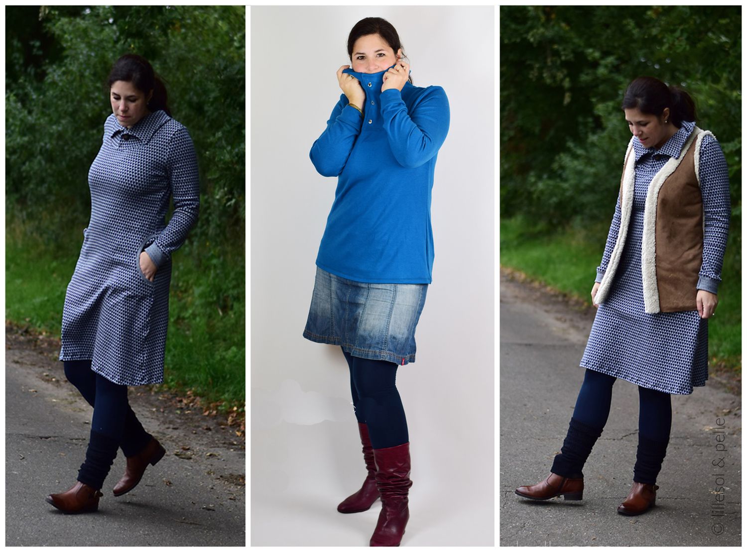 Winterkombi Kleid & Shirt - lillesol women No.13 - Schnittmuster eBook-0 Winterkombi Kleid & Shirt - lillesol women No.13 - Schnittmuster eBook-0