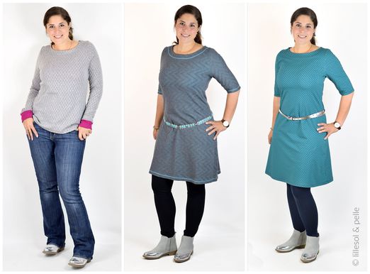 Jerseykleid mit Uboot-Ausschnitt - lillesol women No.22 - Schnittmuster eBook Jerseykleid mit Uboot-Ausschnitt - lillesol women No.22 - Schnittmuster eBook