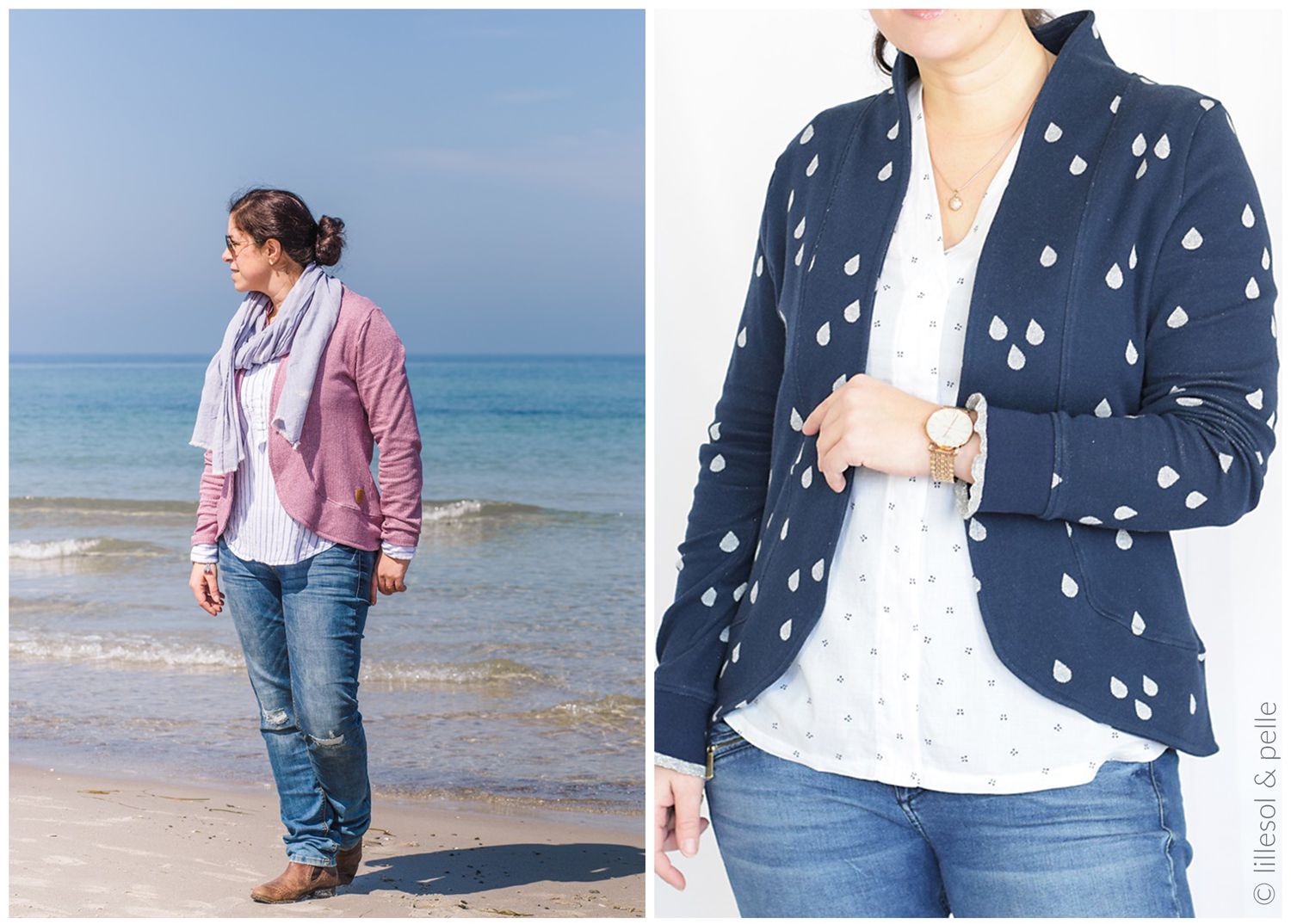 Cardigan mit Schalkragen - lillesol women No.29 - Schnittmuster eBook-0 Cardigan mit Schalkragen - lillesol women No.29 - Schnittmuster eBook-0